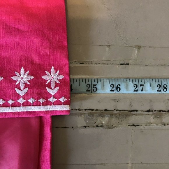 JESSICA HOWARD PINK/WHITE EMBROIDERED OPEN FRONT BLAZER 10-EUC - Picture 4 of 6